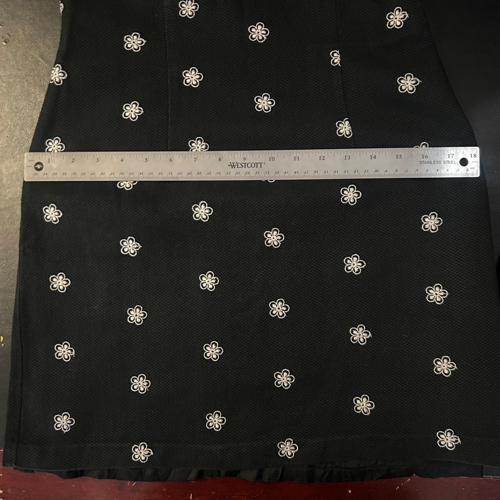 Vintage Laundry by Shelli Segal Black and White Daisy Halter Dress Size 8 - Picture 12 of 12